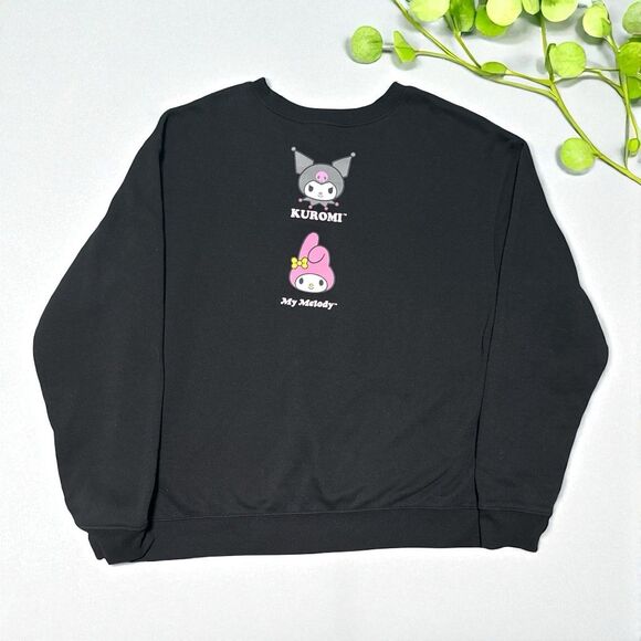 Sanrio Kuromi My Melody Sweatshirt Medium Black Crewneck 2023 Cute Anime Kawaii - Picture 2 of 3